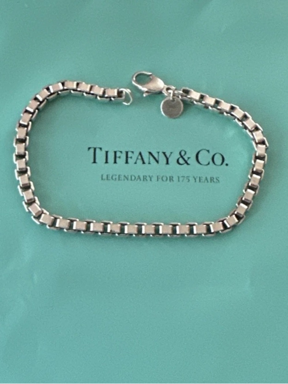 Authentic Tiffany & Co. Venetian Link Bracelet In 925 Sterling Silver 7.5”